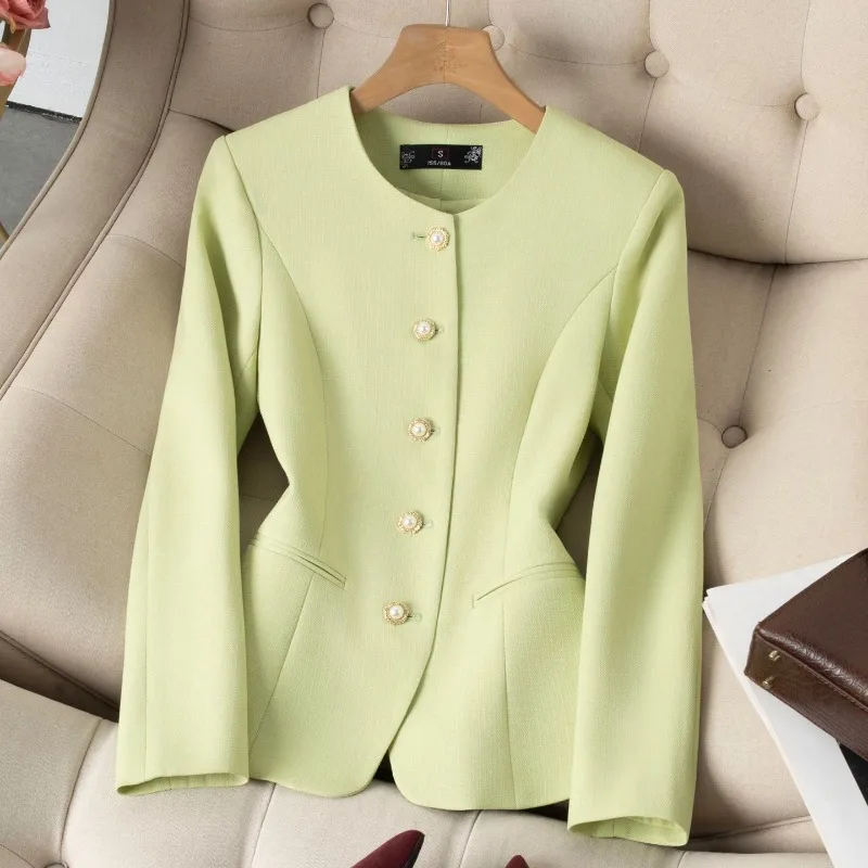 Blazers Apricot Small Fragrant Jacket Women's 2026 New Spring and Autumn Small High-end Celebrity Short Versatile Small Suit Top