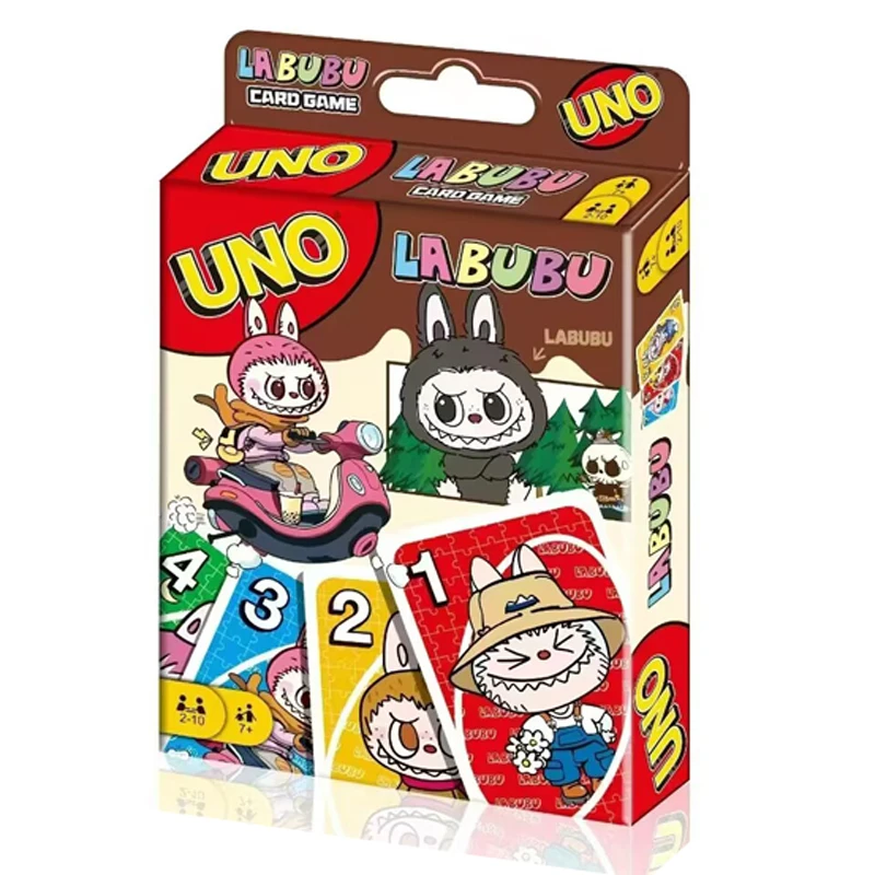 

UNO FLIP! LABUBU Board Game Anime Cartoon Pikachu Figure Pattern Family Funny Entertainment uno Cards Games Christmas Gifts