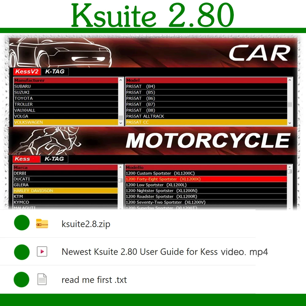 Ke ss V5.017 ksuite 2.8 kt ag v2 25 software for Cars Trucks Bikes Tractros optimized running speed Online Version Master ECU