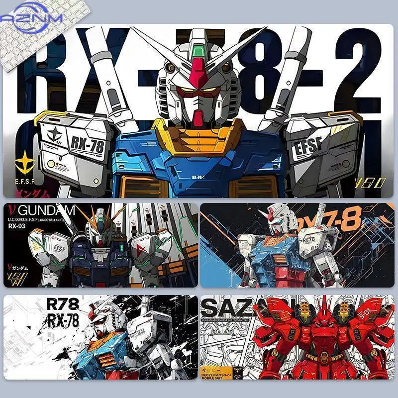 Gundam Mouse Pad Large Anime Cartoon Computer Keyboard Anti slip Pads Laptop Office Deskpad Esports Game Specific Mouse Mat