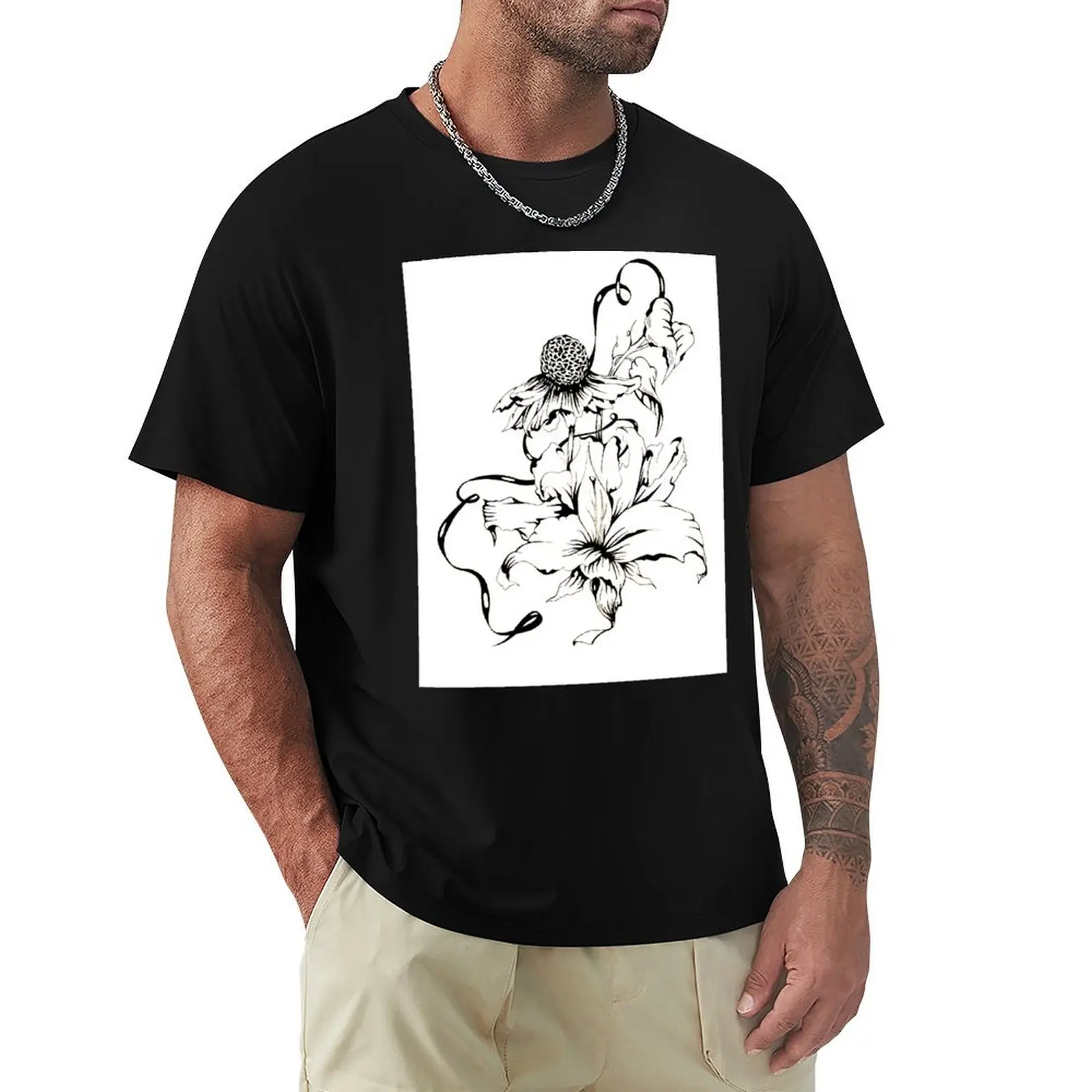 Floral dance T-Shirt quick drying tops mens designer t shirt