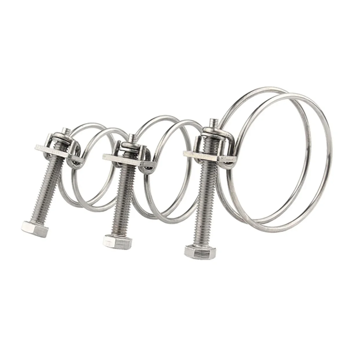 Collier de serrage double en fil d'acier inoxydable 304