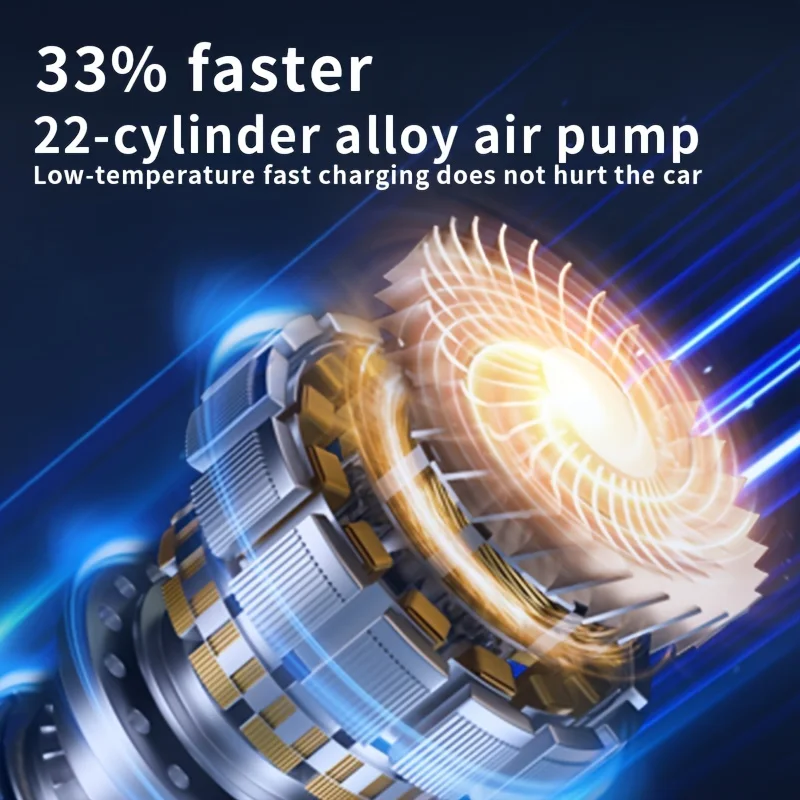 รถปั๊มลมไฟฟ้ายาง Inflator ดิจิตอลปั๊มเงินเฟ้อหลอดไฟ LED 12V เครื่องอัดอากาศแบบพกพาสําหรับรถยนต์รถจักรยานยนต์จักรยาน Ball