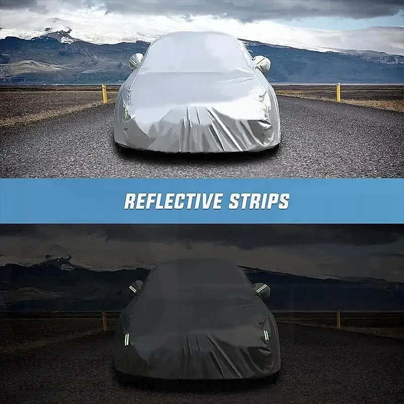 لرينو كليو الحماية الخارجية مقاوم للماء والغبار الملحقات الخارجية غطاء الثلج الكامل لأغطية سيارات رينو كليو #3