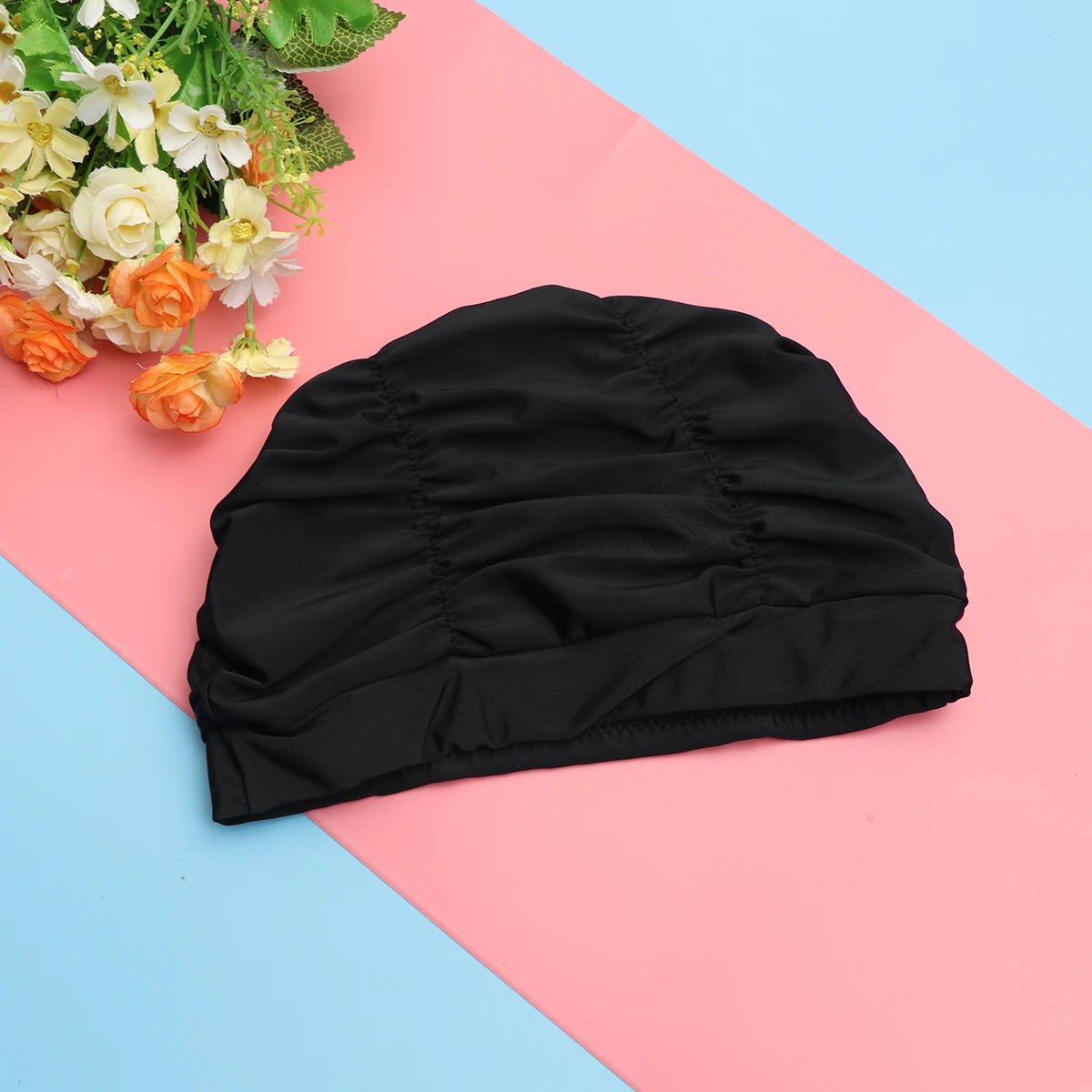 

Pleated Swimming Cap for Women Ladies Caps Fashion Water Accessories Adult Women's