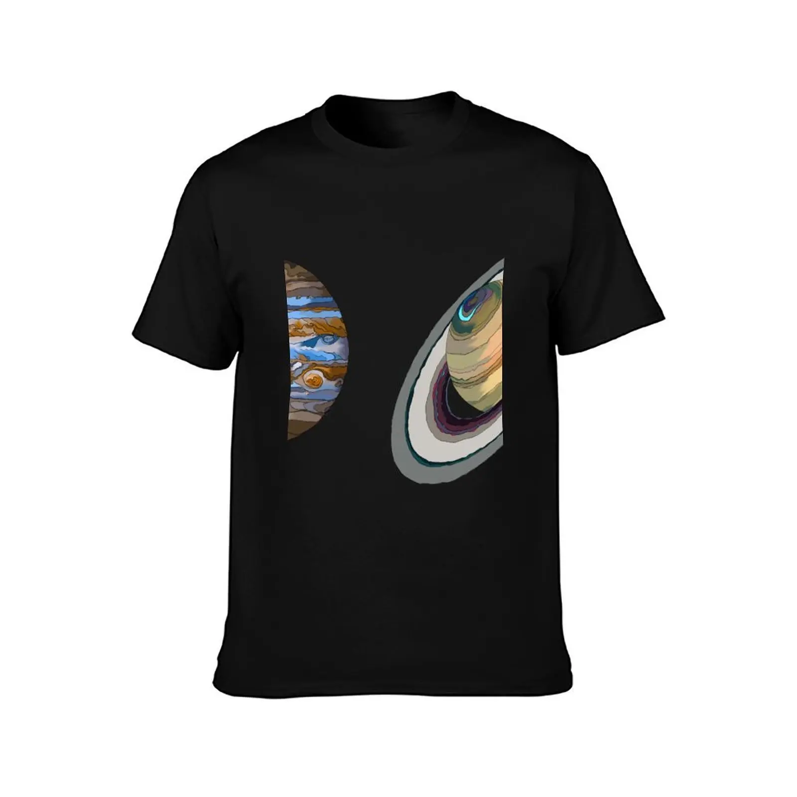 Jupiter and Saturn T-Shirt Casual Holiday Short Sleeve Tee