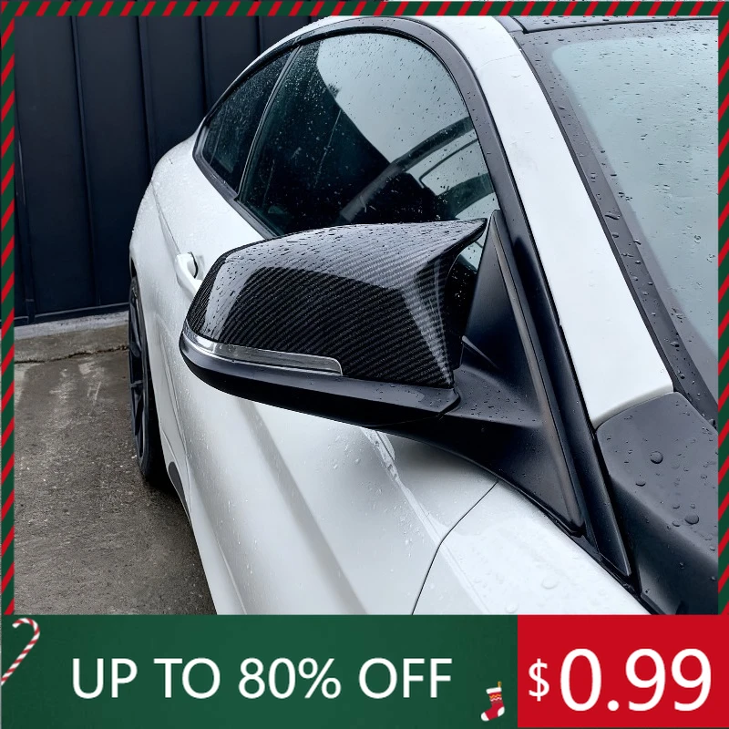 

Suitable for BMW 1234 Series X1/F30, F32, F20, replaceable horn-shaped rearview mirror housings with multiple Interior Stickers