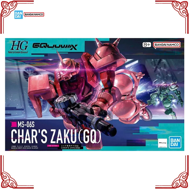 متوفر في المخزون حقيقية بانداي جاندام أطقم منمذجة HG 1/144 MS-06S Char' S Zaku GQ أنيمي عمل الشكل جمع التجمع نموذج الأولاد اللعب #2