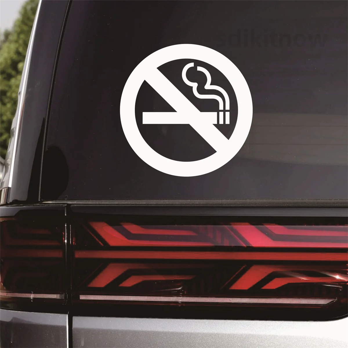 No Smoking Smoke Warning Sign Labels Sticker Vinly Decal Car Door Window Wall Decoration Styling Accessories