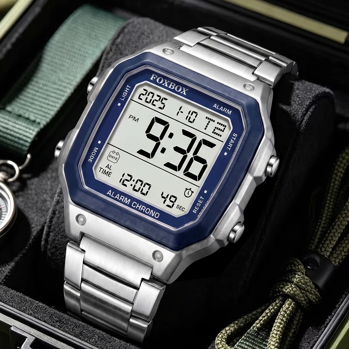 FOXBOX Digital Watches For Men Sport Waterproof Bracelet Clock Gold Electronice LED Wristwatch Women Casual Montre Homme Relogio