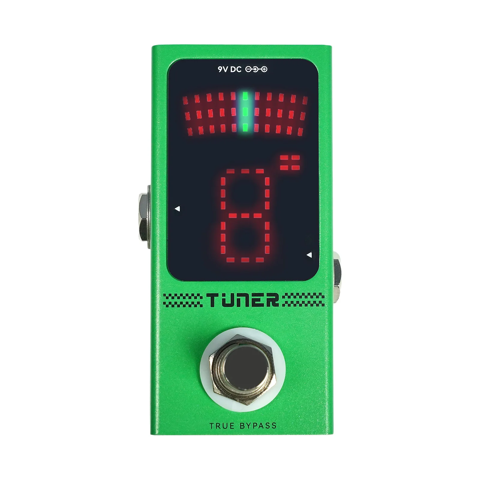 Guitar Effects Pedal Tuner with True-Bypass High Precision Tuning System Fast Response HD Display Auto Mute Output Guitar Pedal
