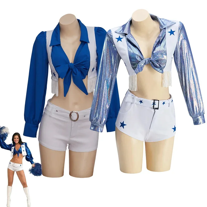 Dallas Cowboys Cheerleader Women Star Сексуальная средняя школа Футбол болельщиков Девушка Косплей Костюм Спортивная форма Экипировка eo] 5