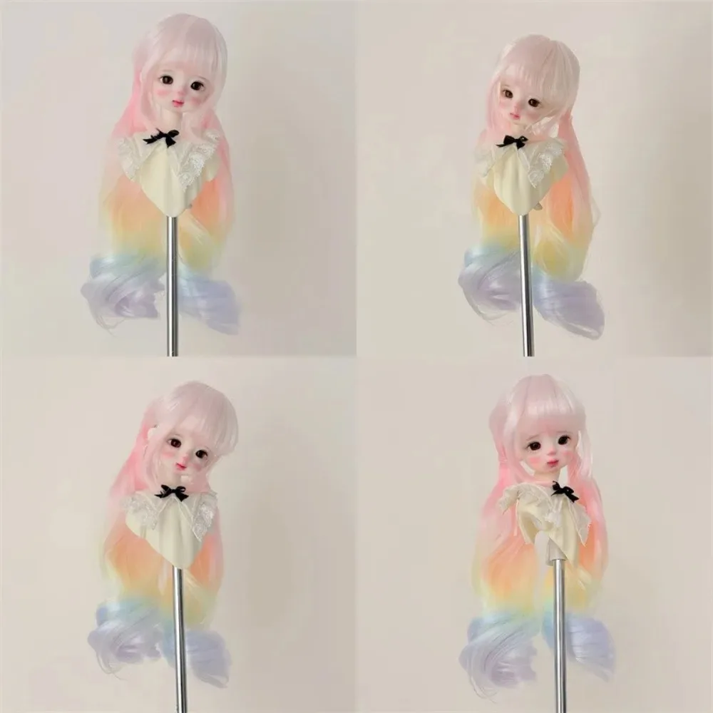 BJD Doll Dress Up Gradient Color 1/3&1/4&1/6 Wig Birthday Gift Toy Doll Straight Bangs Headgear Simulation Doll Long Curly Hair