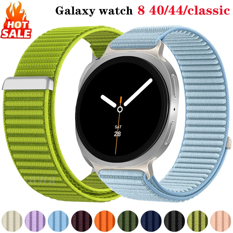 

Nylon Strap for Samsung Galaxy Watch 8 44mm Classic Adjustable Replacement Bracelet for Watch 8 Classic 44/40mm Band Accessories