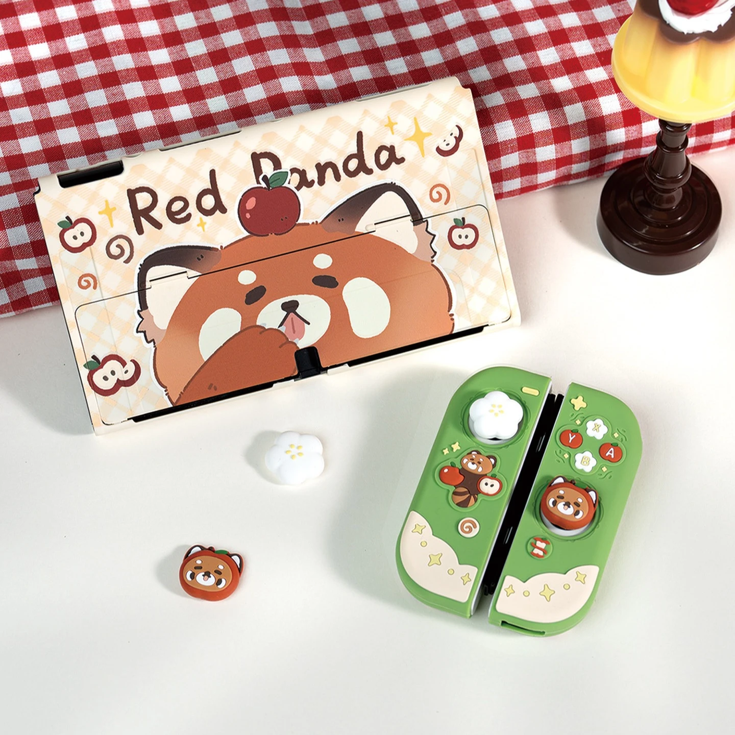 Cute Panda Switch 2 Silicone Protective Case for Nintendo Switch 2 OLED Detachable Joy-Con Controllers Soft Case Can Be Docked
