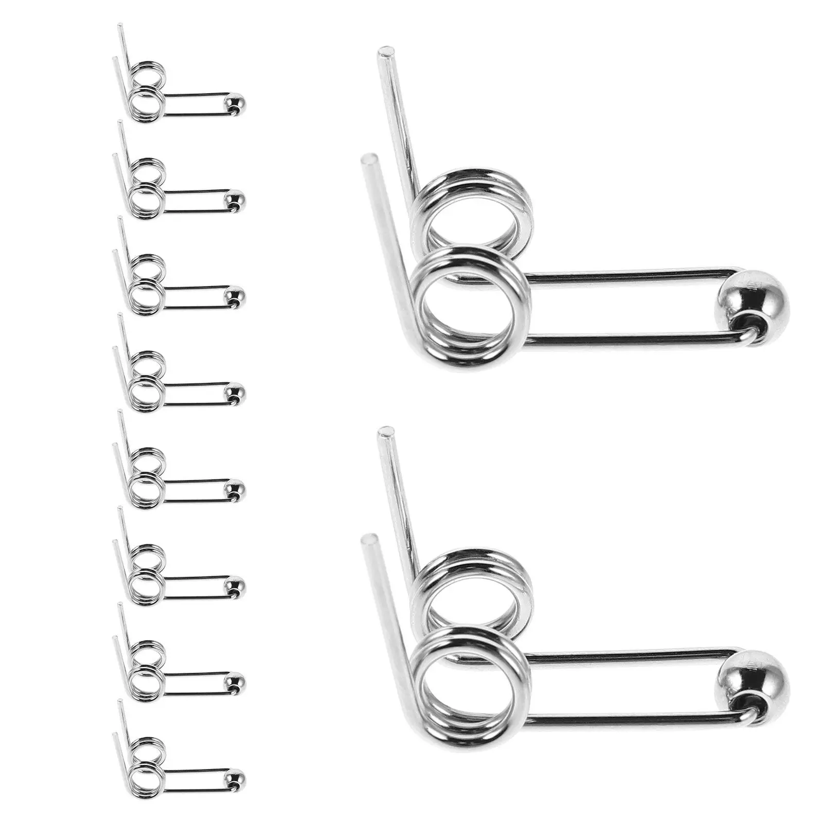 10Pcs Metal Curling Iron Torsion Spring Replacement Kit High Temperature Resistant Double Spring for DIY Hair Styling Tools
