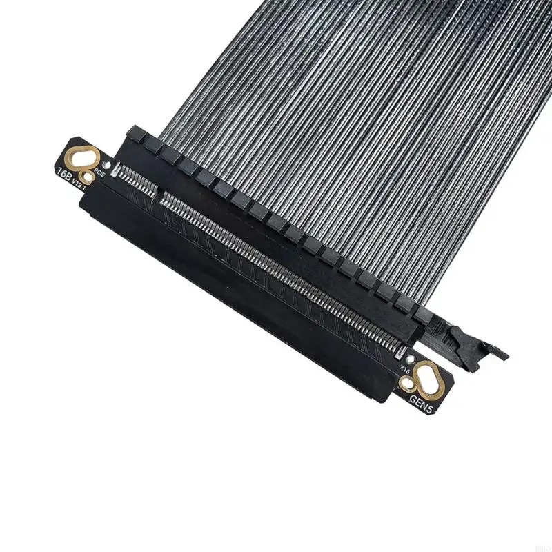 PCIe 5.0/互換性のある2つの逆フラットケーブル15cmシルバーメッキITXS冷却アクセサリー