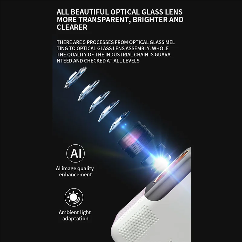 AS95-X10 Wifi Mini Projector 1080P HD Universal Projector Manual Zoom Smartphone Projector Movie PC TV Easy Install With UK Plug