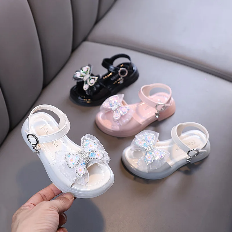 

Осенне-весенняя обувь принцессы, детские сандалии с милым рисунком для девочек, детская студенческая обувь, детские танцевальные свадебные сандалии из искусственной кожи