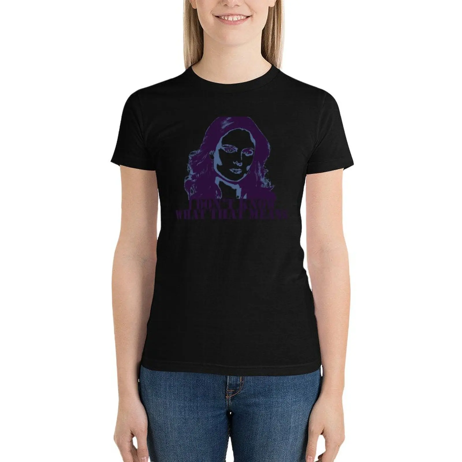 Bones - Temperance Brennan in blue T-Shirt anime clothes cute tops tees funny t shirts for Women