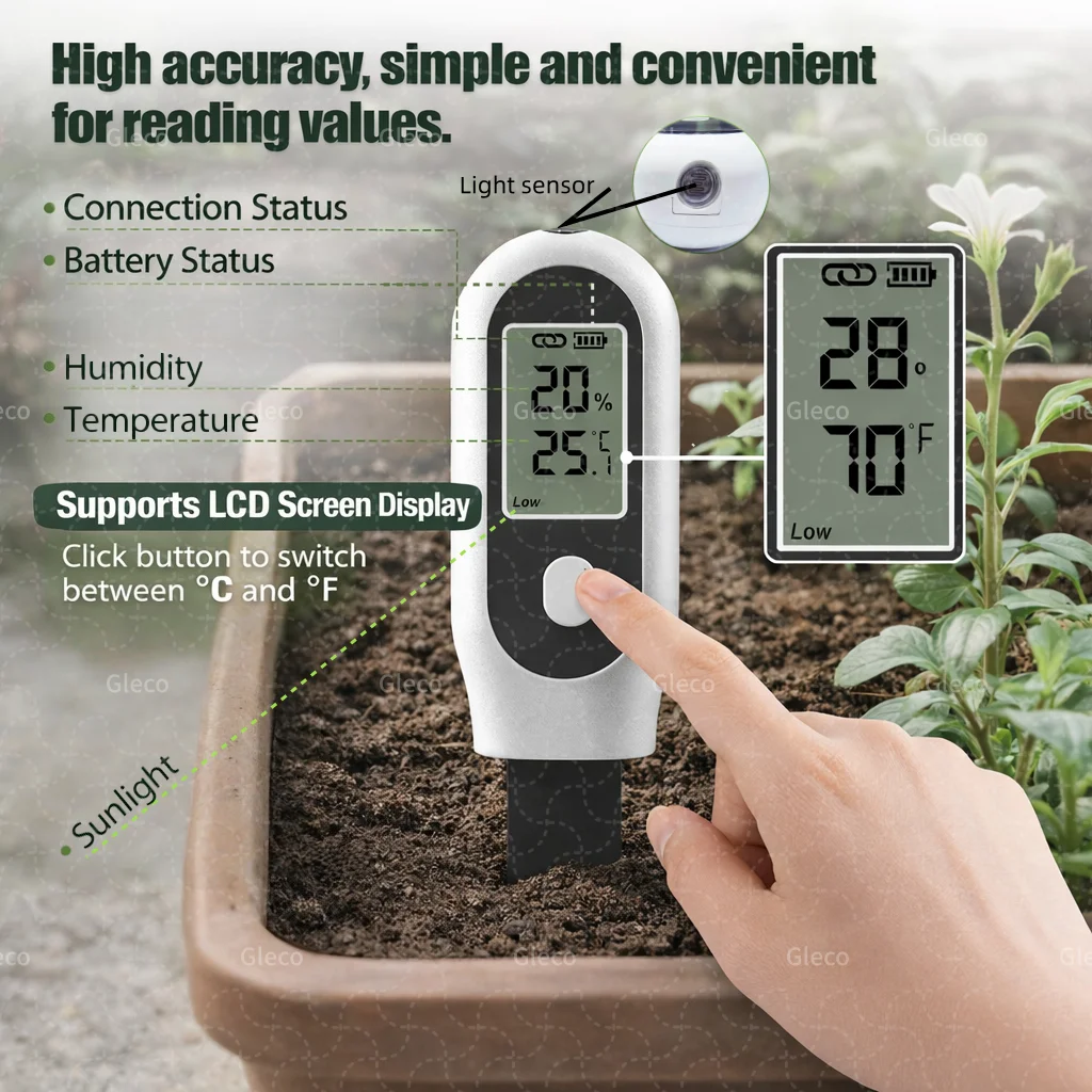 Zigbee 土壌水分温度湿度センサー光肥沃度テスターメータ - Smart Zigbee Garden Light のレビューと価格