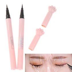 1pc Waterproof Cat Paw Eyeliner Pen Black Brown Liquid Eyeliner Cosmetic Sweat-proof Long-lasting Eyeliner Beauty Tools