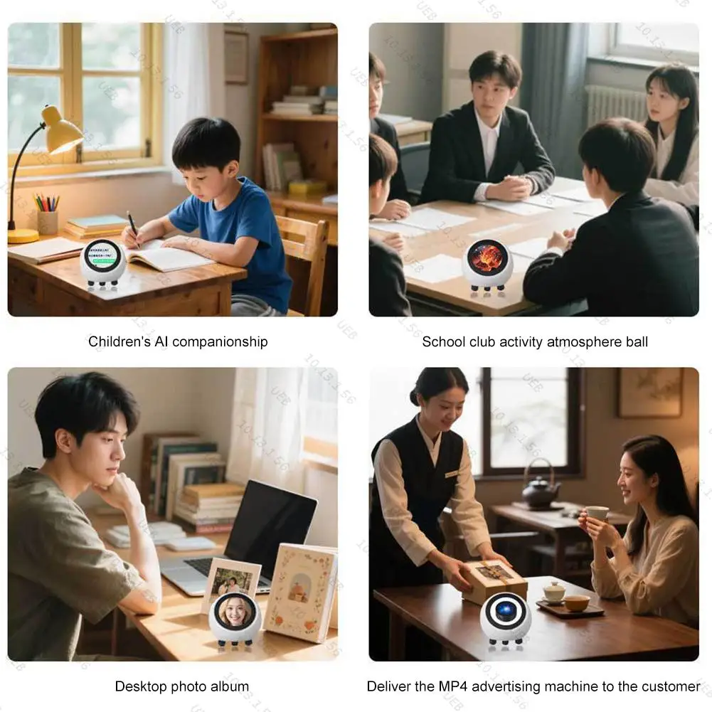 DeepSeek XiaoZhi AI دردشة صوتية روبوت شاشة الكريستال السائل الذكية مساعد روبوت الإلكترونية عين ساعة سطح المكتب زخرفة ديكور المنزل #6