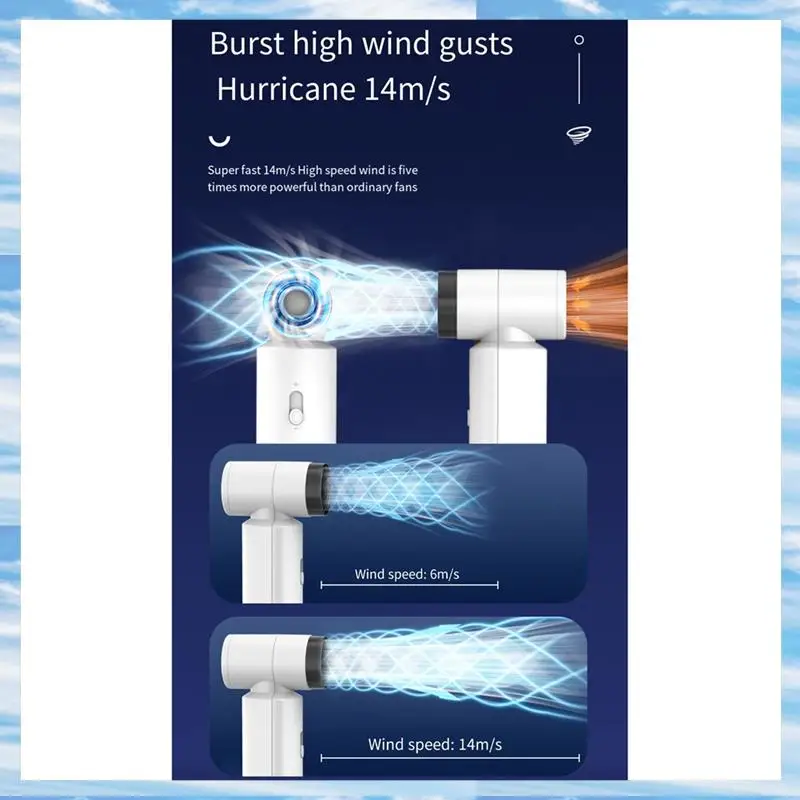 

T31C-Turbo Fan 80000RPM Portable Wireless Handheld Small Fan Rechargeable Mini Brushless High-Speed Fan For Outdoor