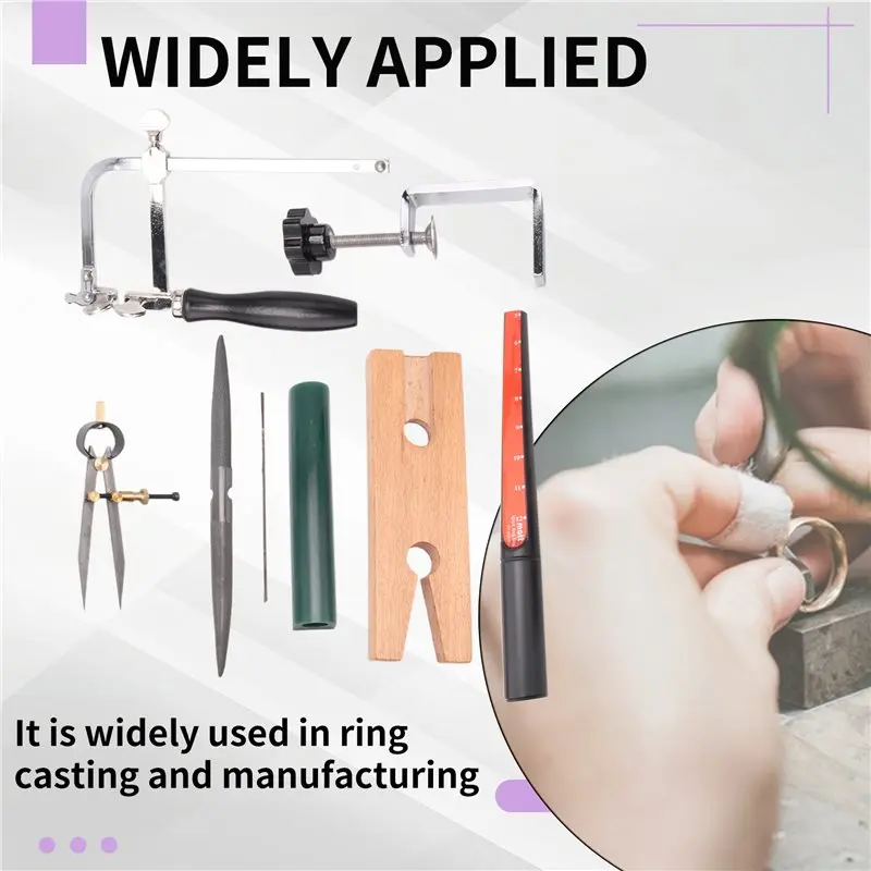 Jewelry Wax Ring Making Casting Tool Kit, Ring Wax Carving Tools Wax Ring Sizer Wax Tube File Jewelry Ring Saw Frame Eco-Friendl