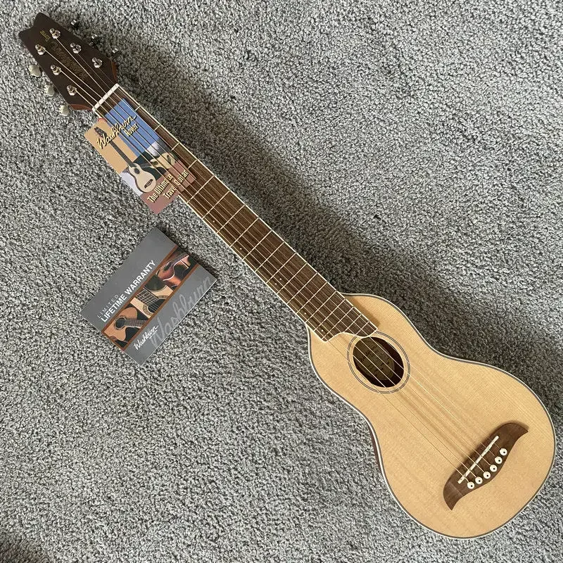 

Veneer Wood Folk Guitar 34 Inches Portable Travel Guitar Accompaniment Means Playing Stringed Musical Instrument Accessories