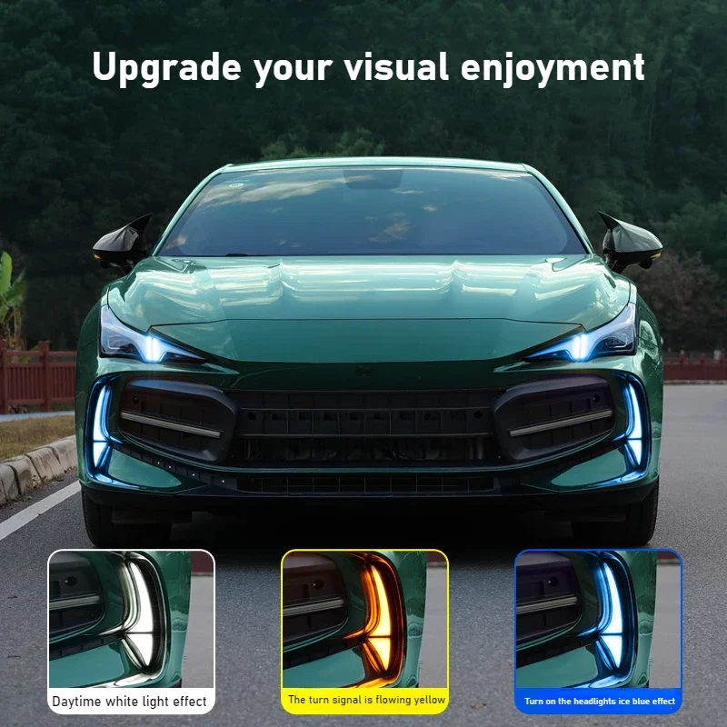 

For Morris Garages MG MG7 2Pcs Daytime Running Lights LED Fog Light with Dynamic Turn Signals DRL Front Bumper Lamp Car Lights