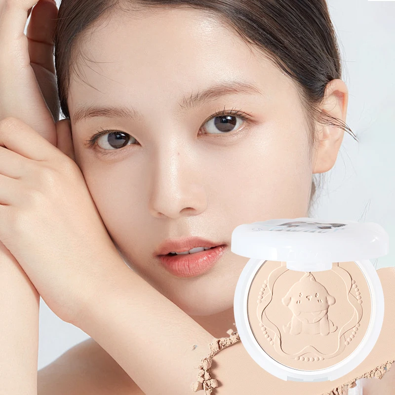 بودرة مضغوطة غير لامعة، بودرة إعداد المكياج، تغطية طويلة الأمد، تحكم في اللمعان ونغم البشرة الناعمة