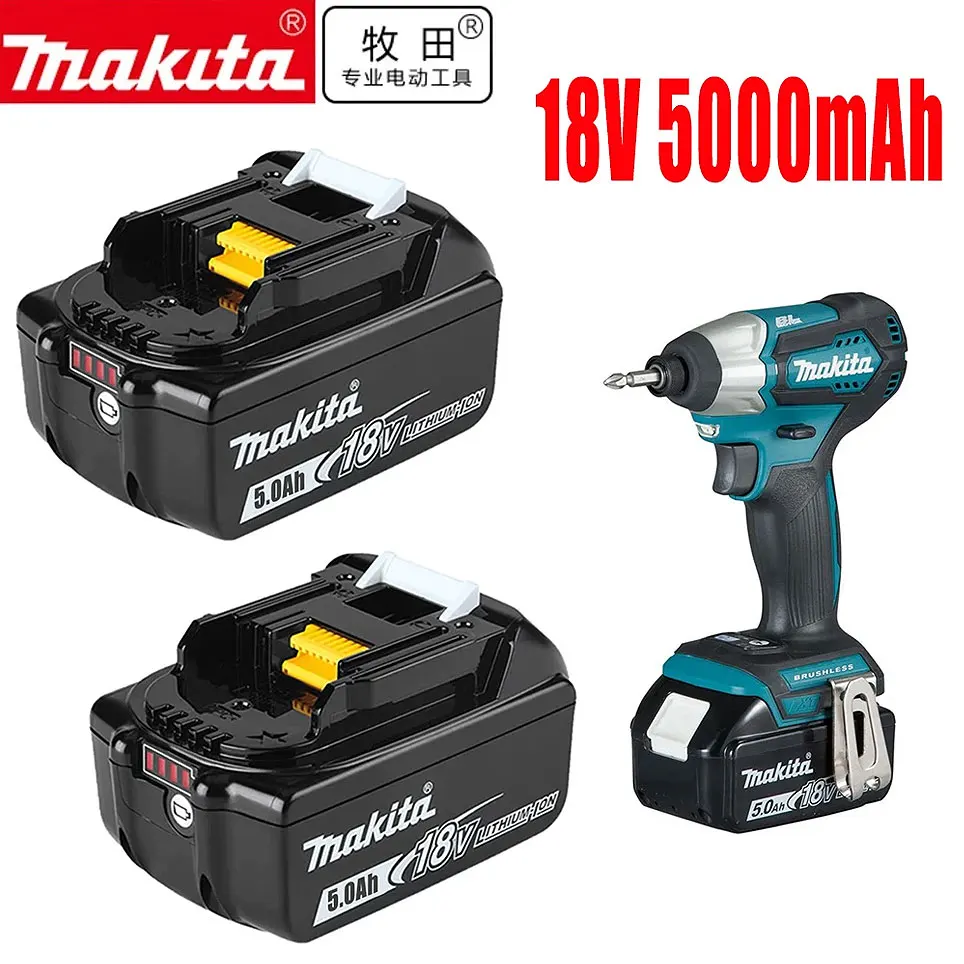 

Аккумулятор Makita 18 в, 5000 мАч, перезаряжаемая батарея для электроинструментов 18 в, makita со стандартным литий-ионным аккумулятором для замены LXT BL1860B BL1860 BL1850