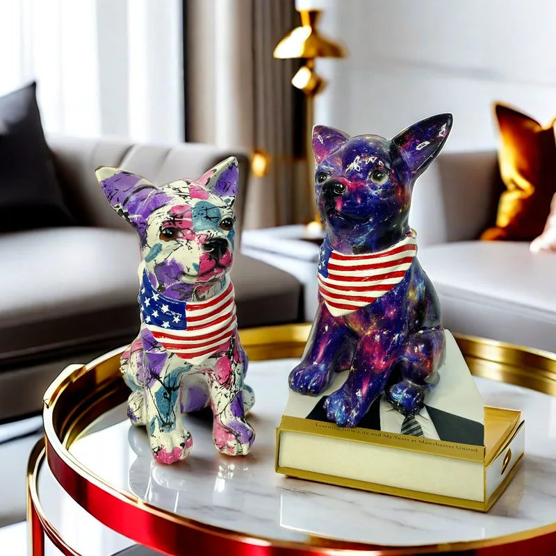 

Creative Colorful Dog Ornaments, Home And Living Room Decorations, Resin Piggy Banks