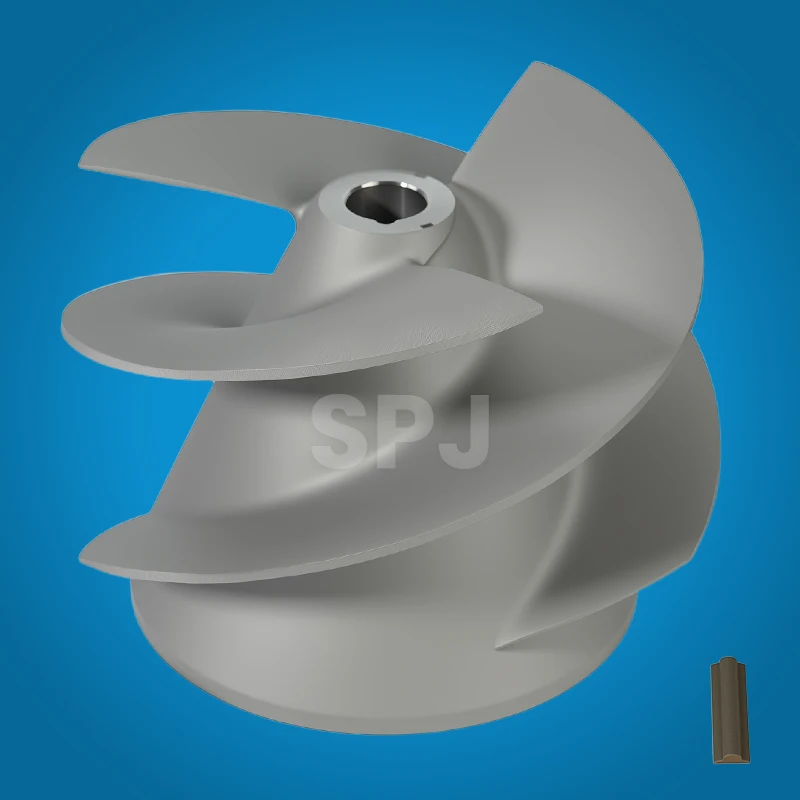 

4-Blade Large Series Sand Blasted Marine Propeller for Jet Nozzle OEM 1737 Mercury Jet Pump Impeller