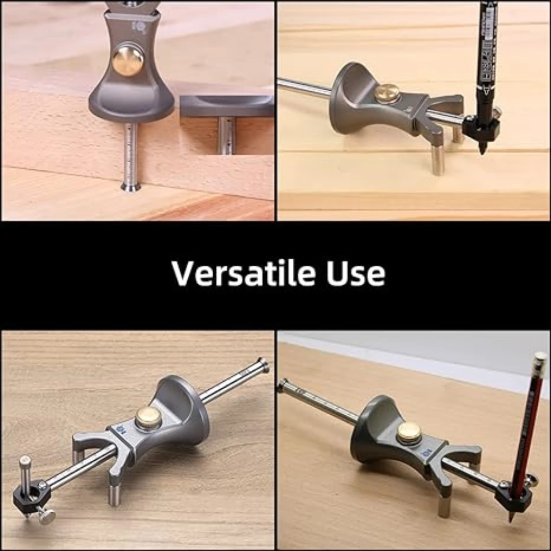 HONGDUI งานไม้ Arc Scriber ปรับความแม่นยํา Linear Parallel Line Drawing เครื่องมือ