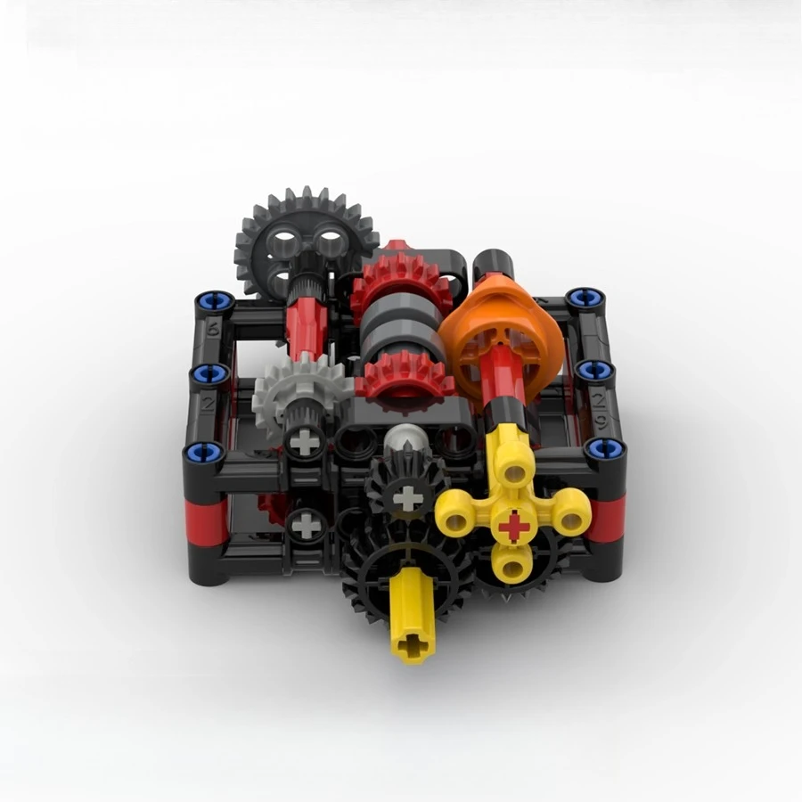 MOC 4-geschwindigkeit Sequentielle Übertragung Technologie Bausteine Set Zyklische Variable Getriebe Montage Getriebe Spielzeug Ziegel DIY Geschenke