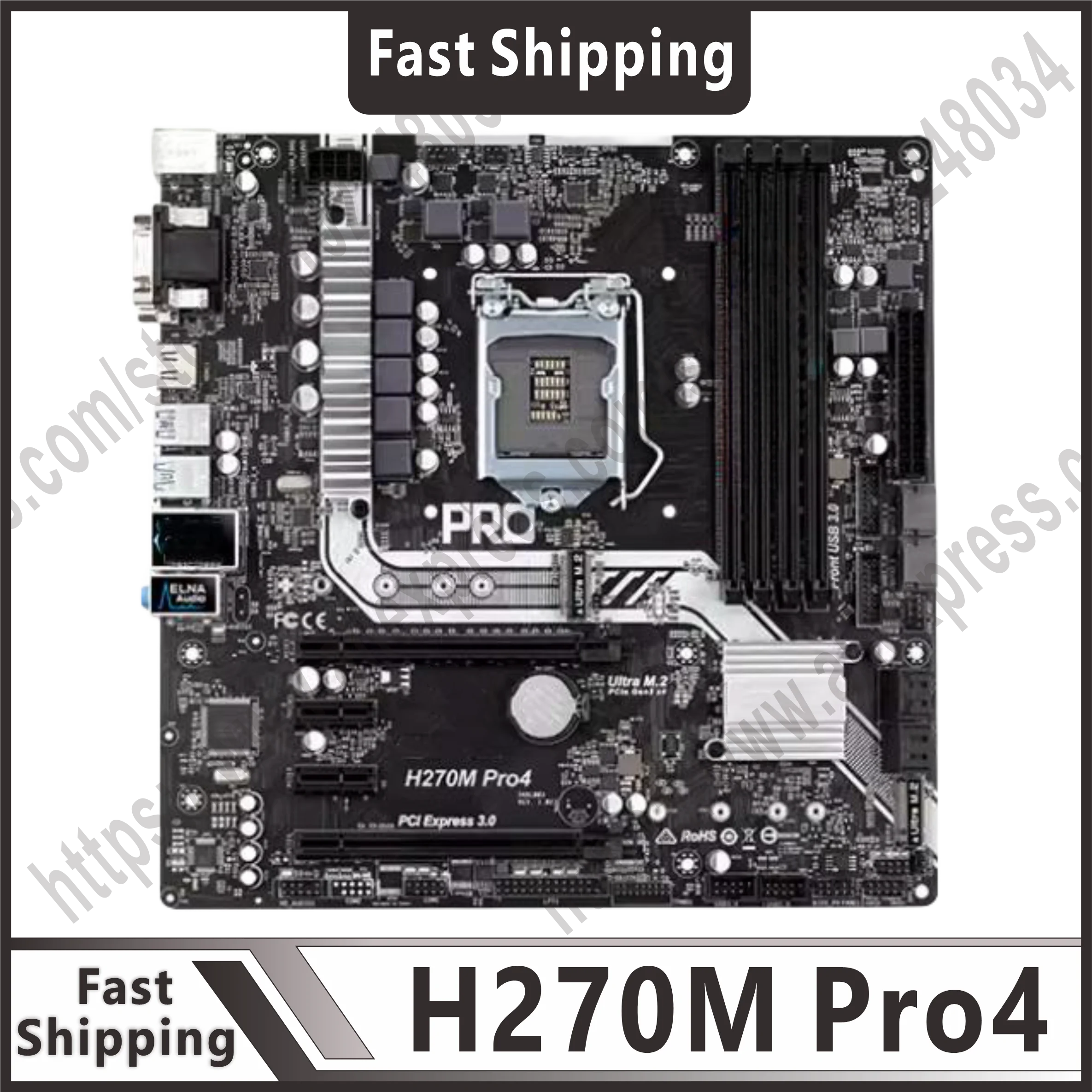 1151 motherboard H270M Pro4 motherboard supports Core i3 i5 i7 CPU H270 DDR4 64GB M.2 PCI-E 3.0 USB 3.1