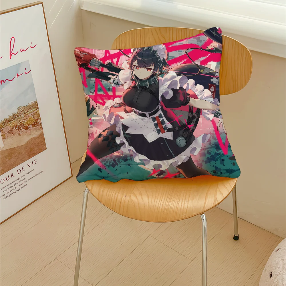 Ellen Joe Zenless Zone Zero Pillow Case Sofa Decorative Home Double-sided Printing Short Plush Cushion Cover