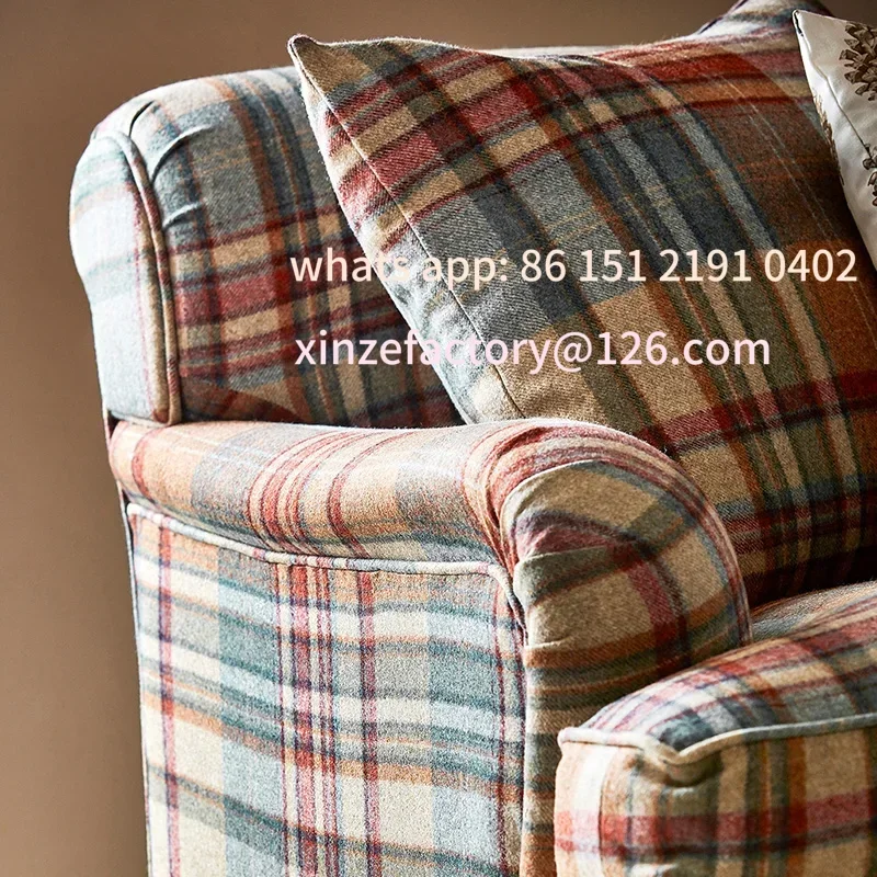 أرائك غرفة قابلة للتخصيص بثلاثة مقاعد أريكة كرسي كسول اسكندنافية حديثة منتفخة لهجة لينة Divani Per Soggiorno Furn #5