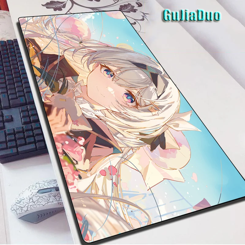 Firefly Honkai Star Rail Comic Mousepad Gamer 40x90 Extra Large Computer Table Desk Mat Gaming Accessories Kawaii Anime Mousepad