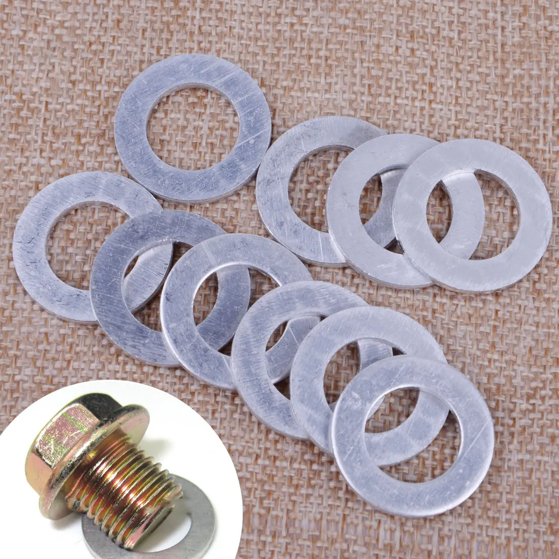 CITALL 10pcs 14mm Engine Oil Drain Plug Crush Washer Gasket fit for Honda Civic Accord Acura CL Integra Legend MDX  9410914000