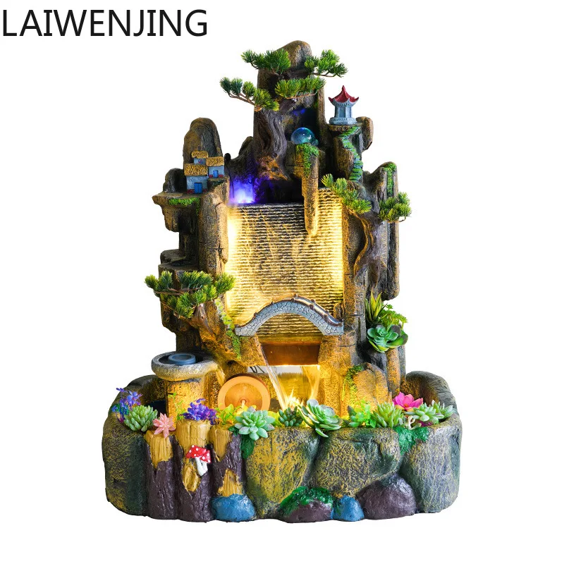 

HLZ Large Rockery Water Fountain Ornament for Courtyard Villa Fish Pond Landscaping Decoration
