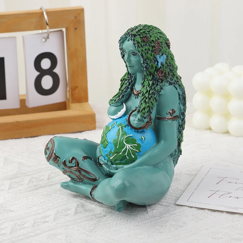 Earth Mother Resin Decoration Gaia Art Goddess Plastic Resin Crafts Living Room Study Room Bedroom Decoration Personality