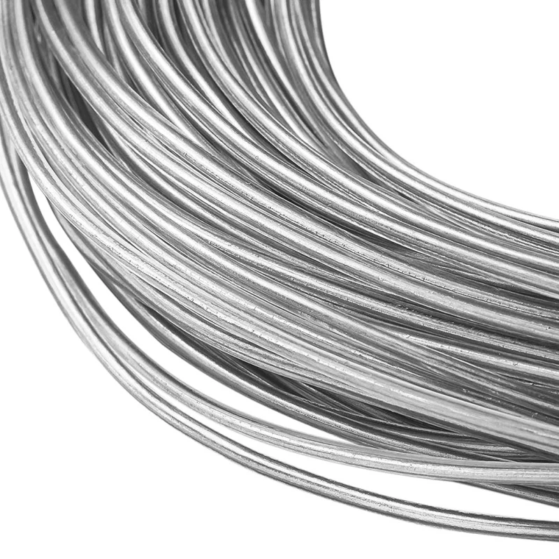 12 Gauge transparenter, mit PVC-Kunststoff überzogener Aluminiumdraht, 100 Fuß, biegsamer Aluminium-Basteldraht für Haarschleifen, die Hutkrempe formt