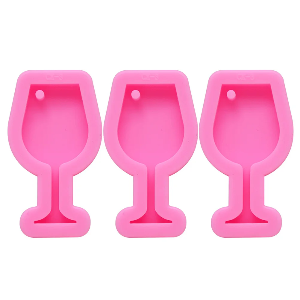 

3pcs Goblet Keychain Silicone Jewelry Resin Molds for Epoxy Pendant Silicone Casting Mold Craft Supplies Casting Accessories