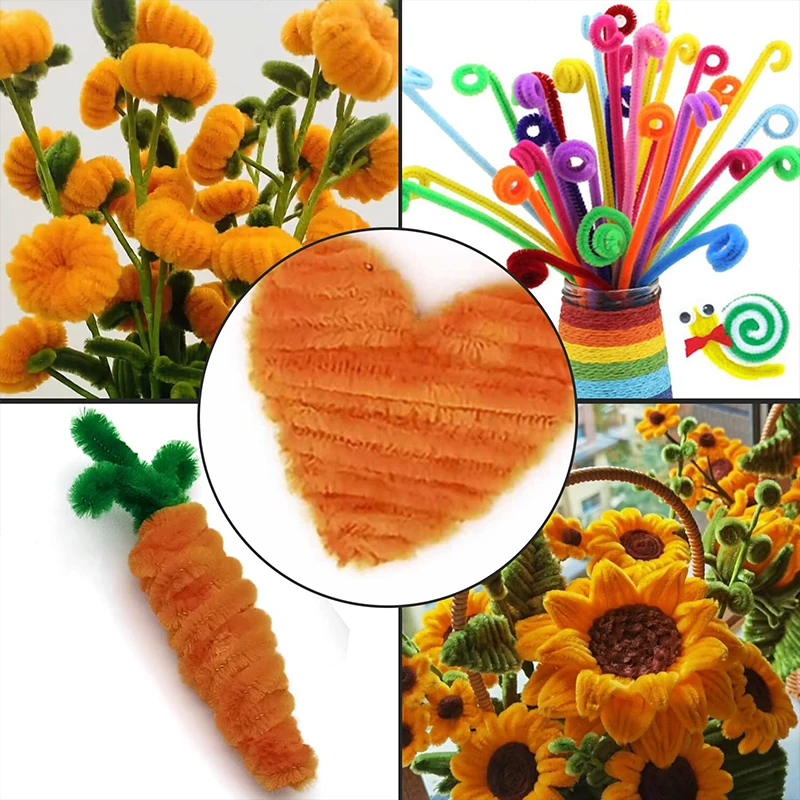 

200pcs 30cm Chenille Stems Pipe Cleaners Children Educational Toys Handmade Colorful Chenille Stems Pipe for DIY Craft Supplies