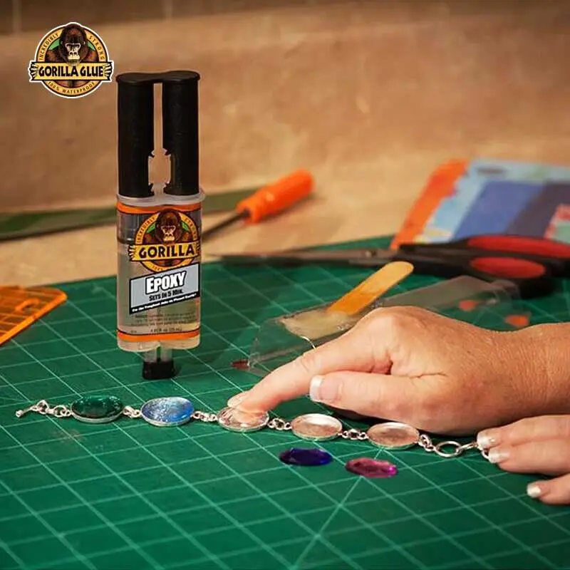 غوريلا إيبوكسي شفاف 25 مل لاصق مكون من جزأين مقاوم للمذيبات معالج مرة واحدة