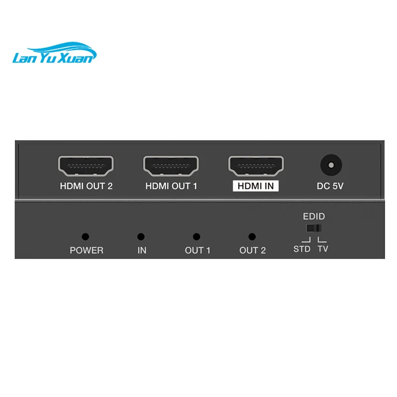 18Gbps 4K60Hz 1X2  HDMI Splitter 2 Ports HDMI Inut Splitter 1 in 2 Out Mini HDMI Splitter Supports LPCM EDID