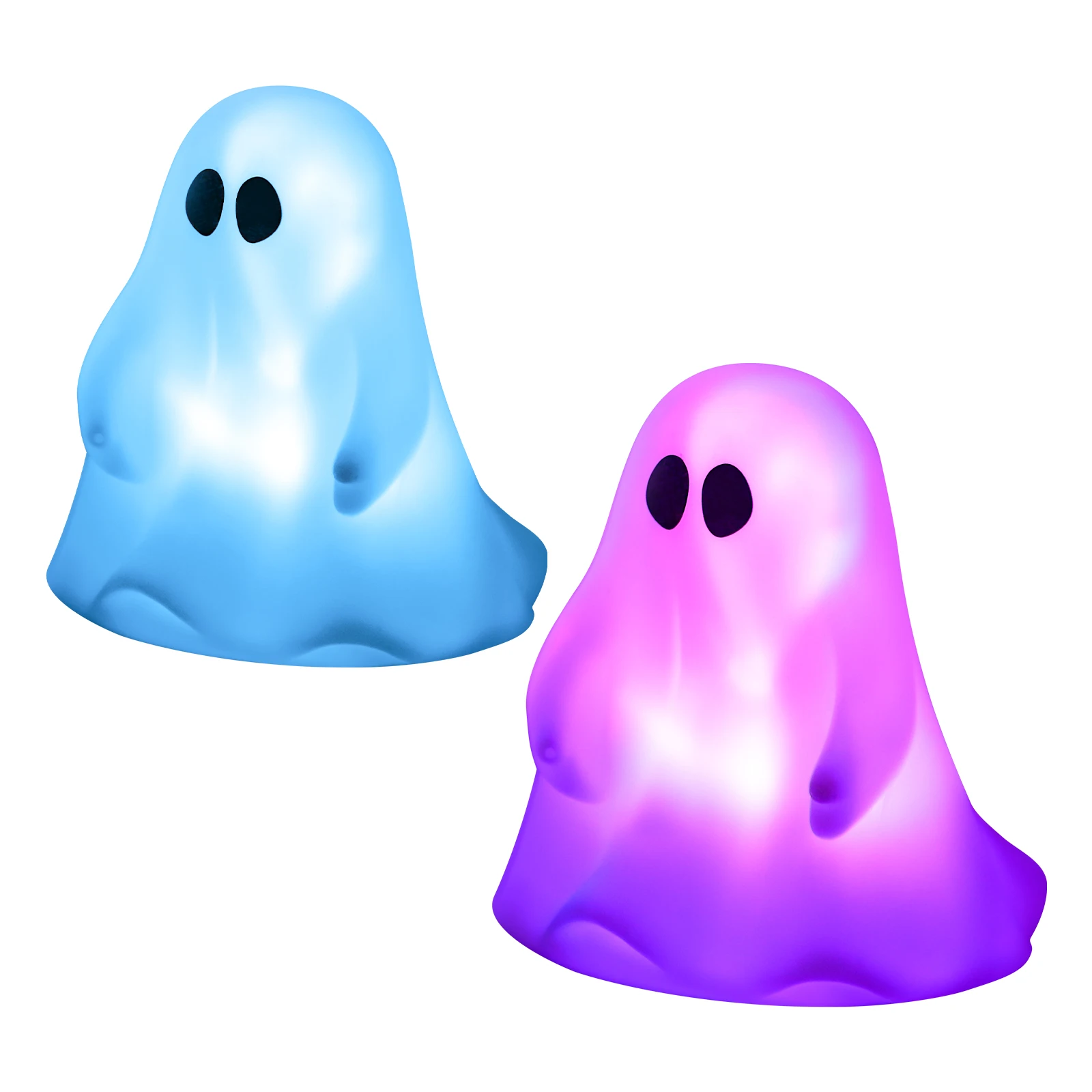 

2 Pcs Night Lamp White LED Color Changing Halloween Decorative Lamps for Home Bar Festive Atmosphere Gifts